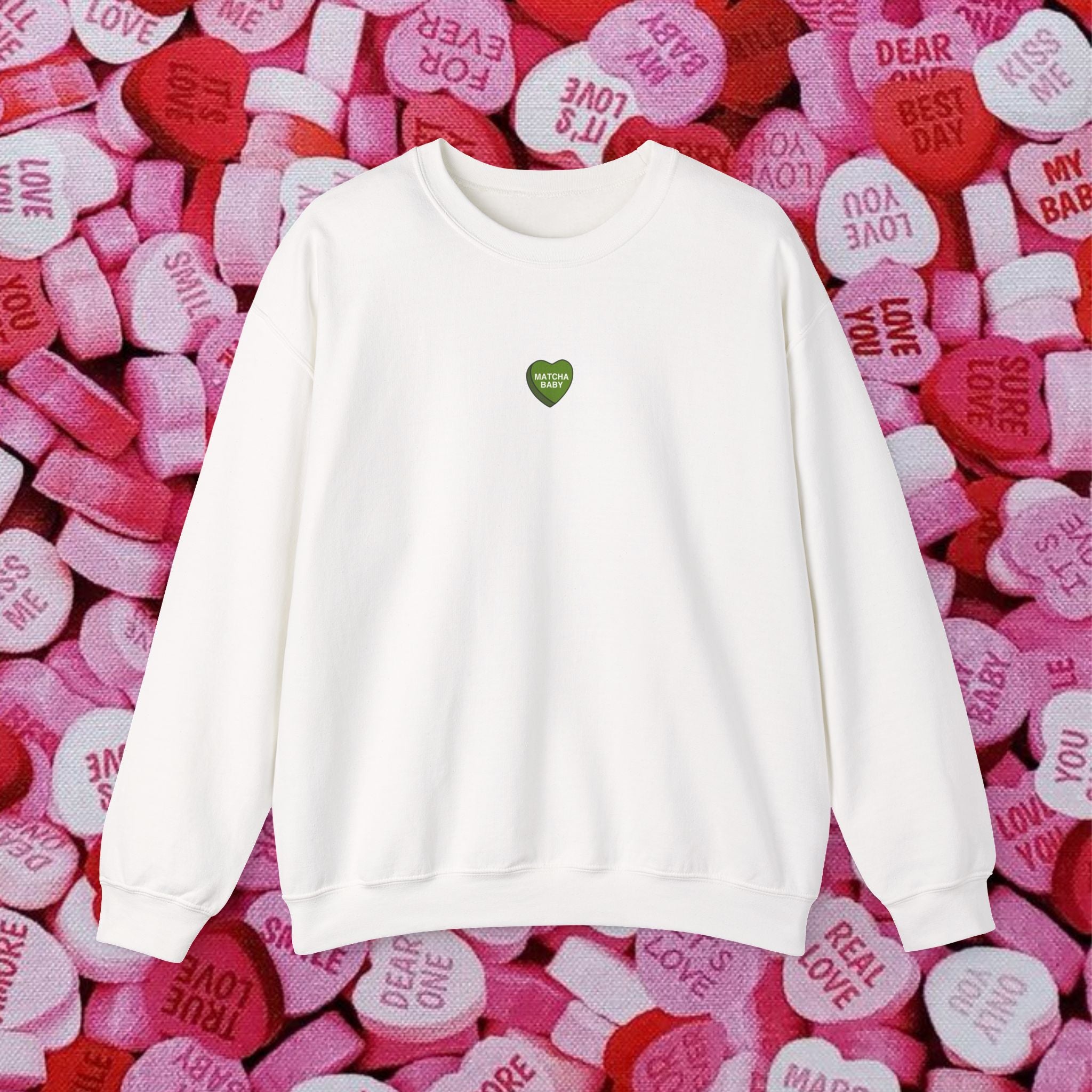 Candy Heart Matcha Crewneck