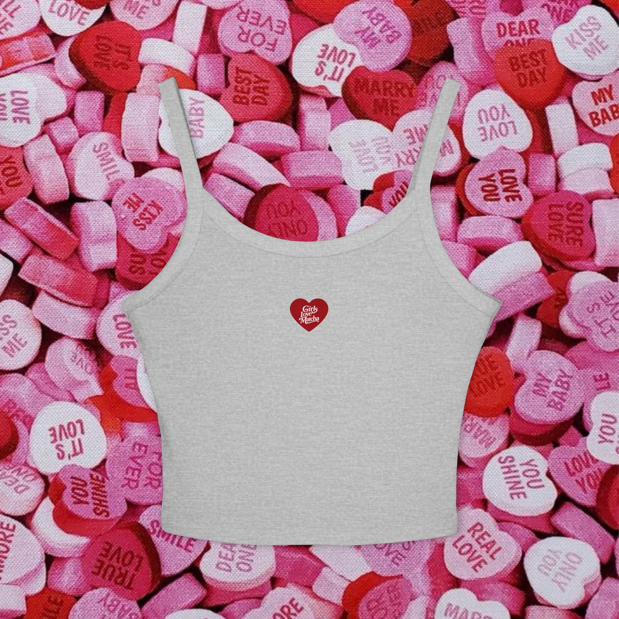 'Girls Love Matcha' Minimalist Crop