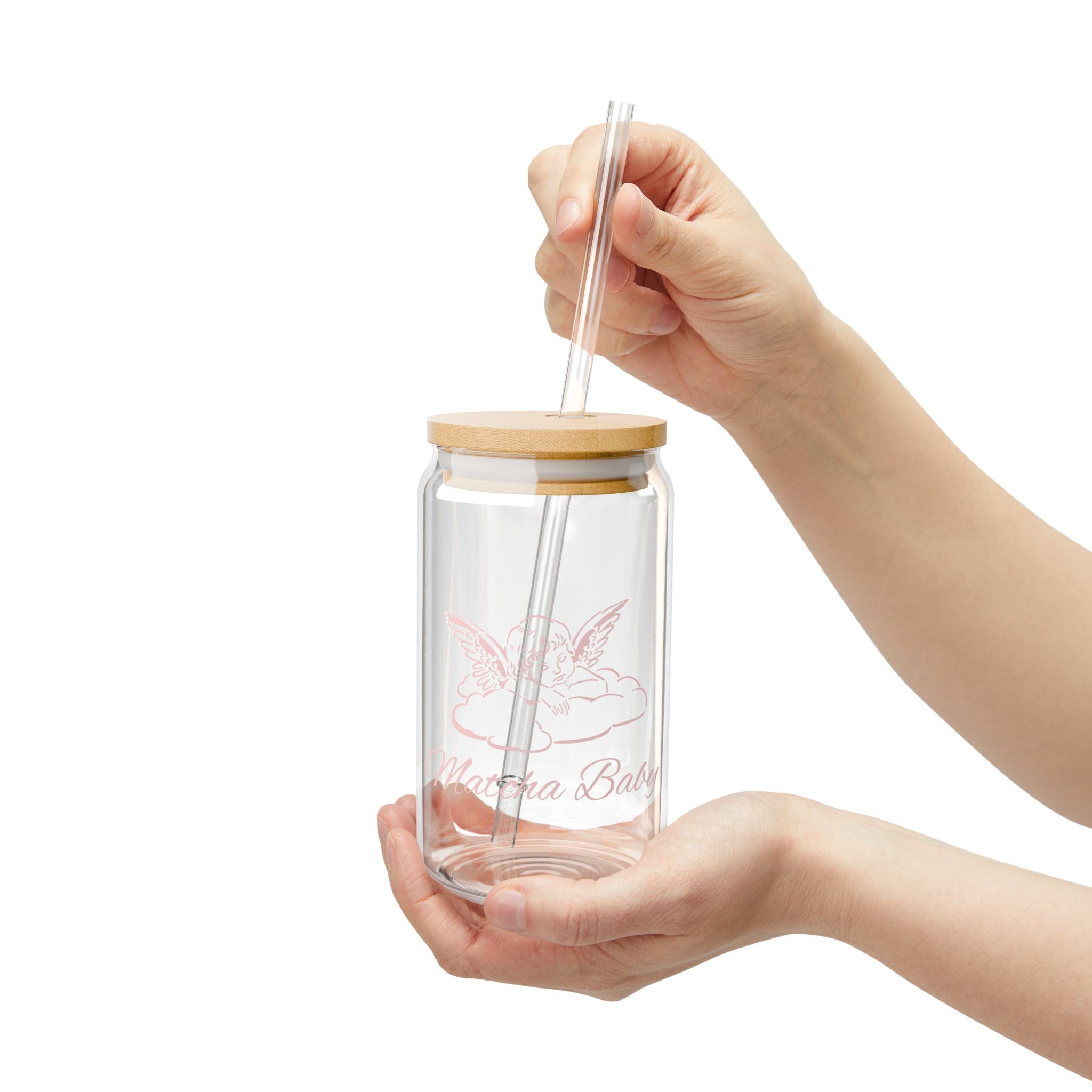 'Matcha Baby' Glass Tumbler