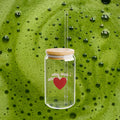 'i love you so matcha' glass tumbler