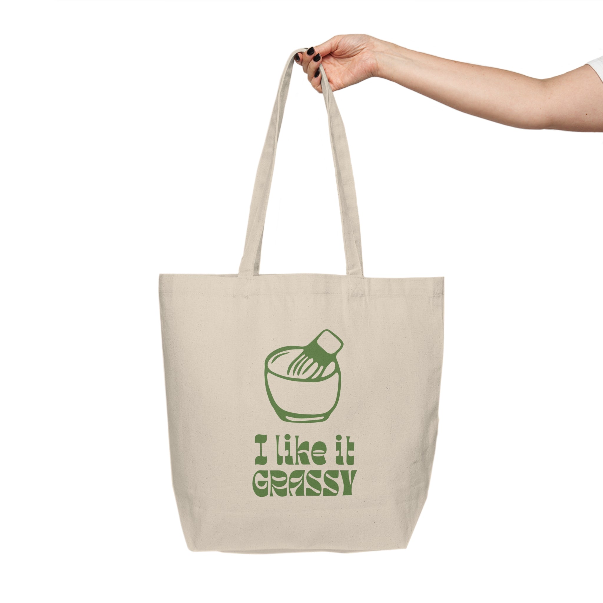 "I Like It Grassy" - Canvas Tote Bag