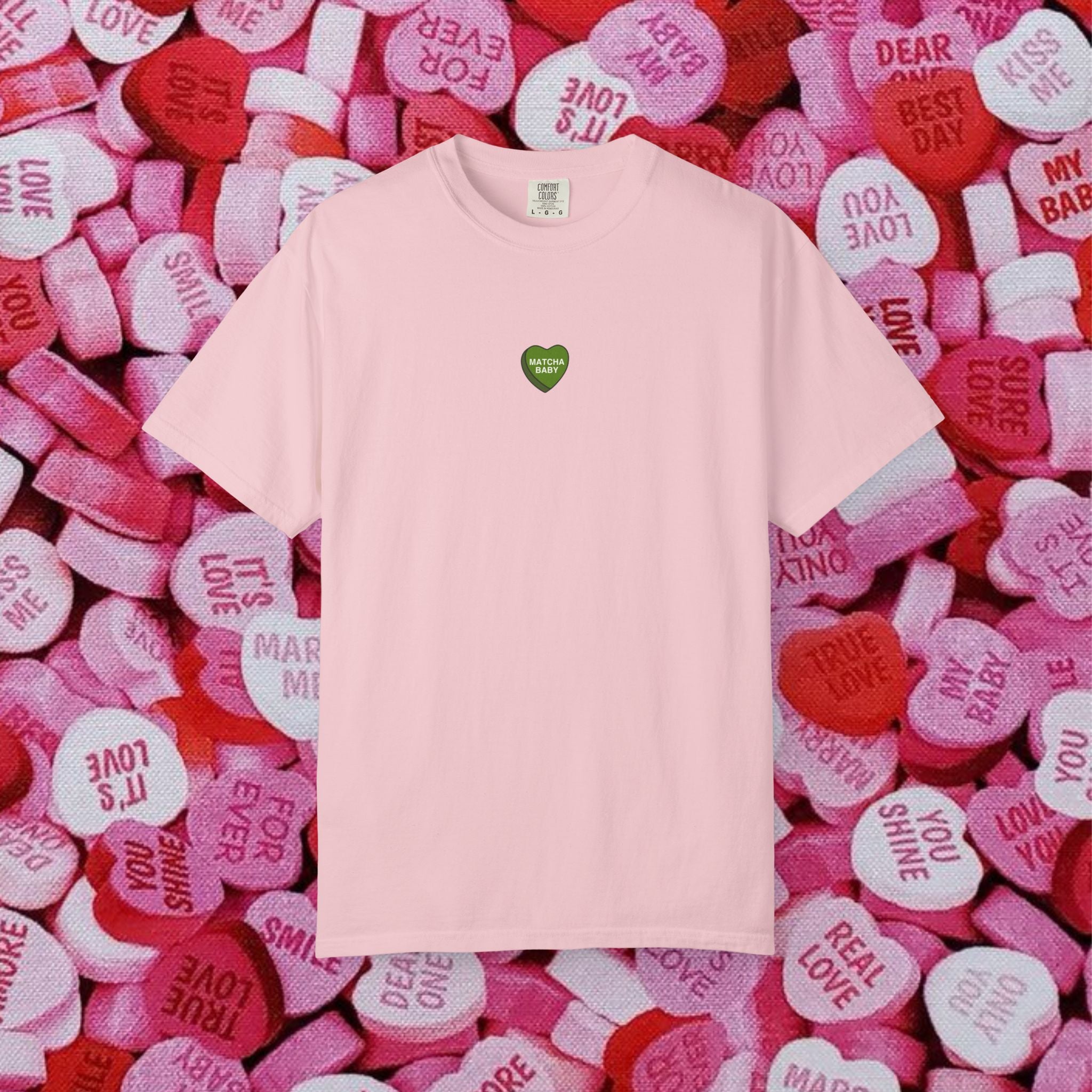 Candy Heart 'Matcha Baby' Tee — 100% Cotton