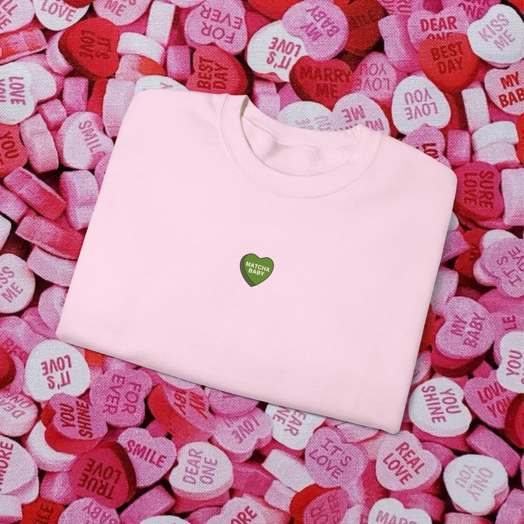 Candy Heart Matcha Crewneck