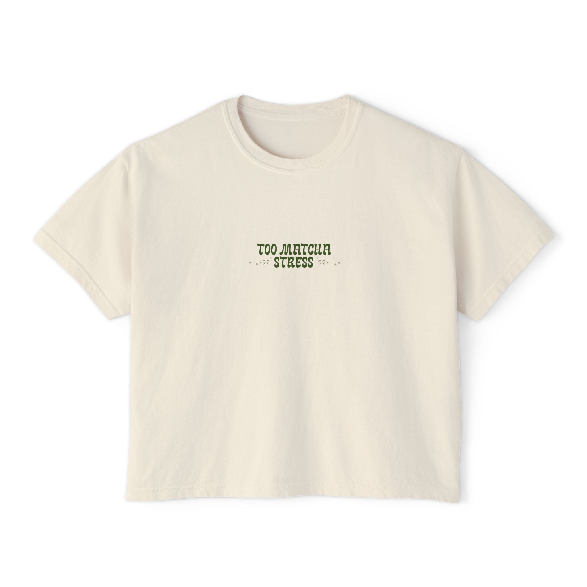 'Too Matcha Stress' Boxy Tee