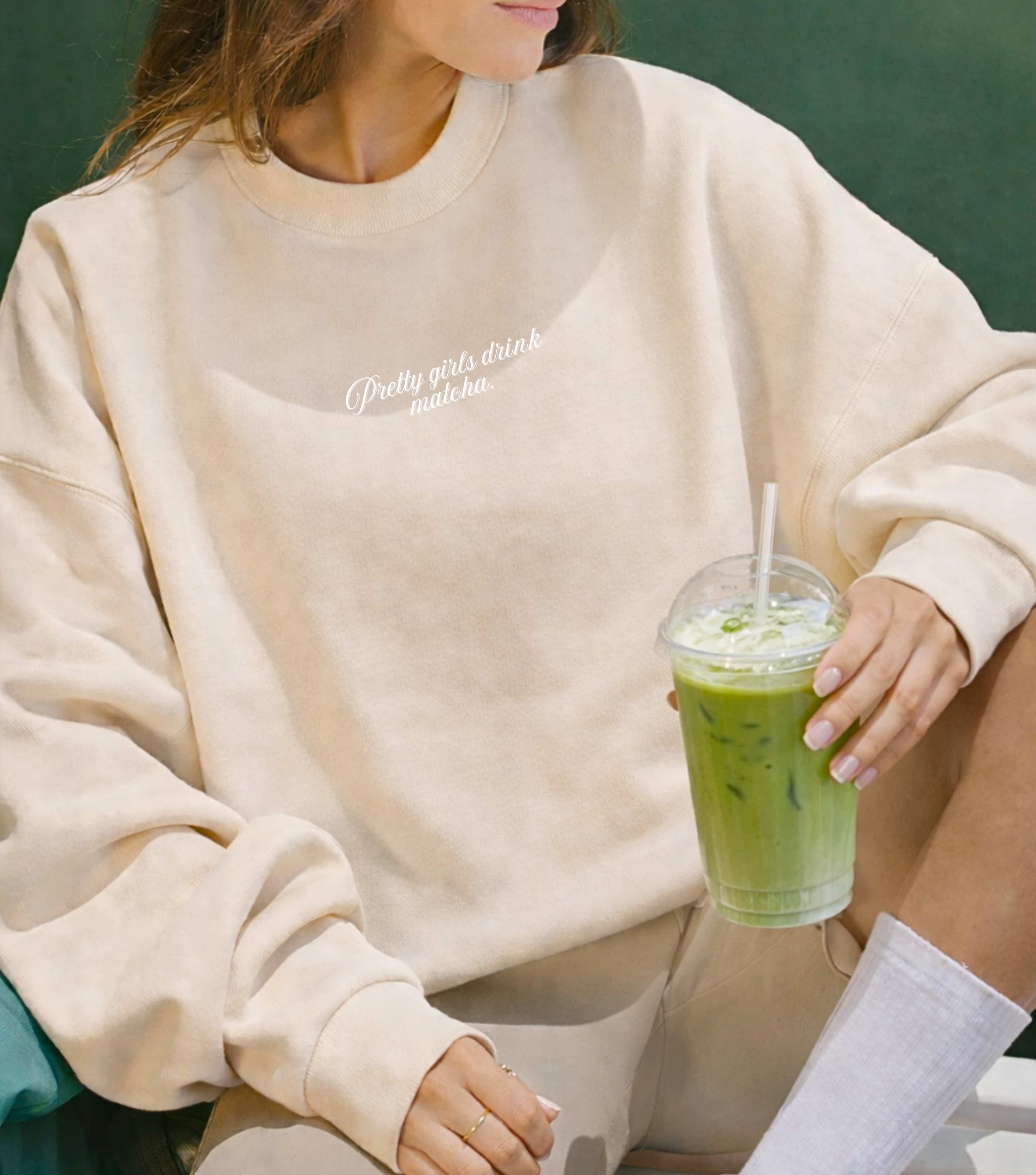 'Pretty Girls Drink Matcha' Crewneck
